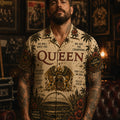 Queen We Will Rock You Hawaiian Shirt, Bohemian Rhapsody Rock Button Up, Freddie Mercury Music Fan Gift