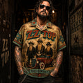 ZZ Top Tres Hombres Hawaiian Shirt, Tres Hombres Texas Blues Button Up, Eliminator Hot Rod Rock Fan Gift