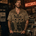 The Beatles Vintage Hawaiian Shirt, Abbey Road British Rock Button Up, Sgt Pepper Music Fan Gift
