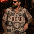 Rush Farewell to Kings Hawaiian Shirt, Iconic Music Artwork Button Up, Rock Culture Fan Gift