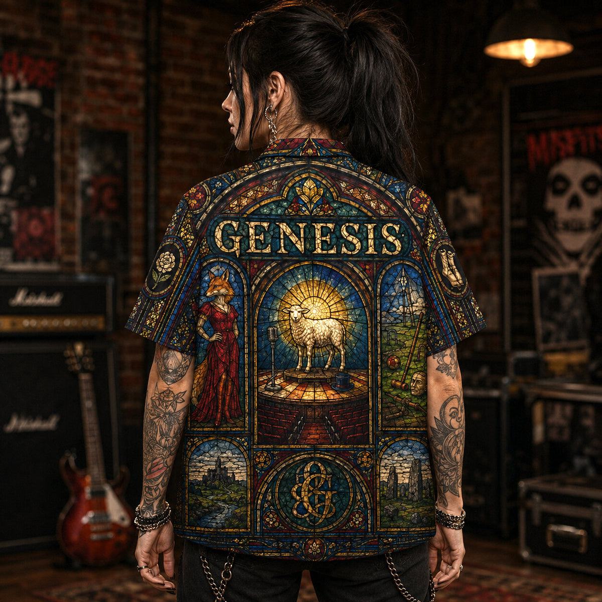 Genesis Band Hawaiian Shirt, Invisible Touch Prog Pop Button Up, Phil Collins Era Fan Gift