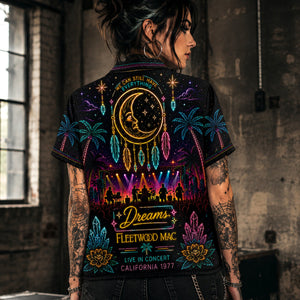 Fleetwood Mac Neon Hawaiian Shirt, Rumours Soft Rock Button Up, Dreams Classic Music Fan Gift