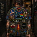 Pink Floyd Stained Glass Hawaiian Shirt, Stage Ready Rock Button Up, Festival Music Collector Gift
