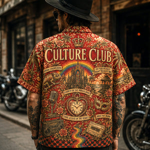 Culture Club Hawaiian Shirt, Karma Chameleon Pop Button Up, Boy George New Wave Fan Gift