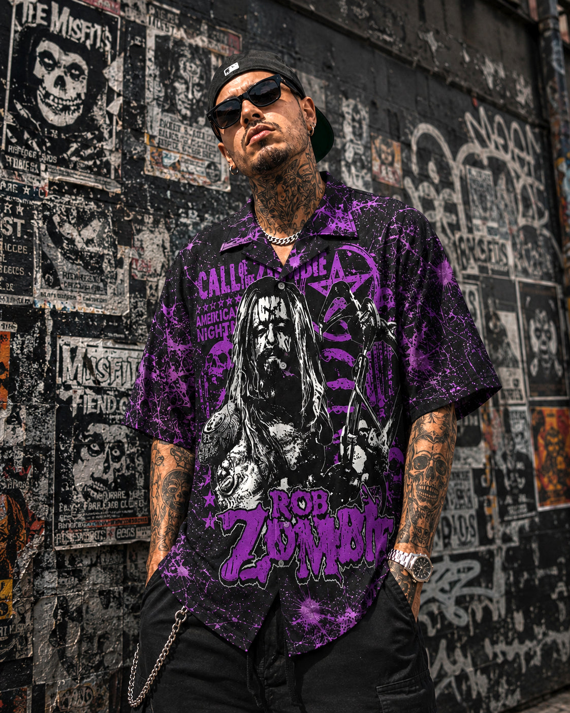 Rob Zombie Hawaiian Shirt, Hellbilly Deluxe Shock Rock Button Up, Dragula Industrial Metal Fan Gift