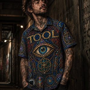 Tool Band Hawaiian Shirt, Lateralus Progressive Metal Button Up, Spiral Art Music Fan Gift