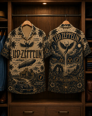 Led Zeppelin Stairway to Heaven Hawaiian Shirt, Stairway to Heaven Rock Button Up, IV Classic Album Fan Gift