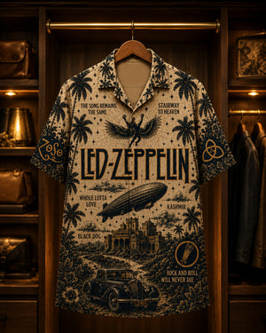 Led Zeppelin Stairway to Heaven Hawaiian Shirt, Stairway to Heaven Rock Button Up, IV Classic Album Fan Gift