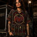 Slayer Hawaiian Shirt, Stage Ready Rock Button Up, Festival Music Collector Gift