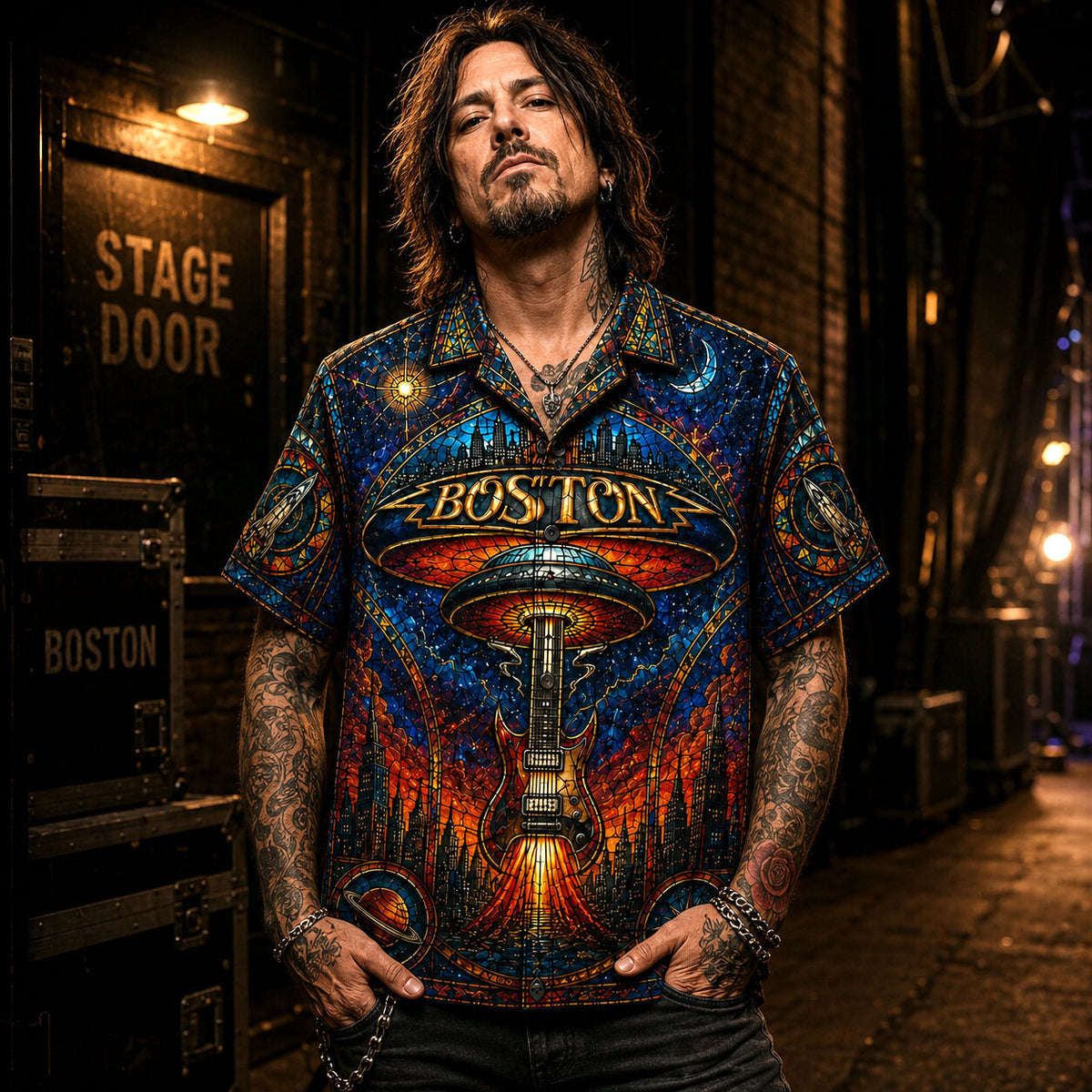 Boston Band Hawaiian Shirt, More Than a Feeling Rock Button Up, Debut Album Music Fan Gift