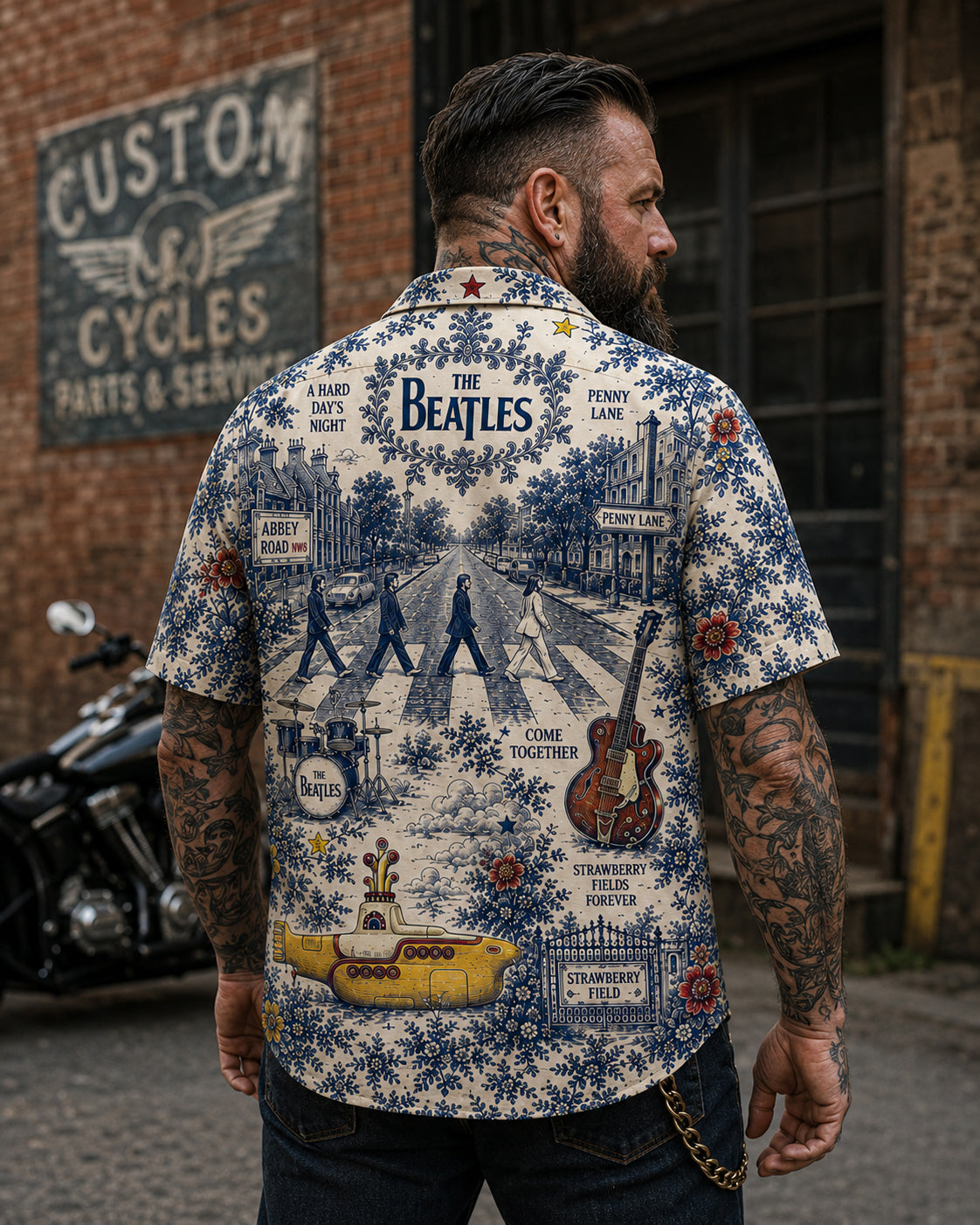 The Beatles Luxury Hawaiian Shirt, Abbey Road British Rock Button Up, Sgt Pepper Music Fan Gift