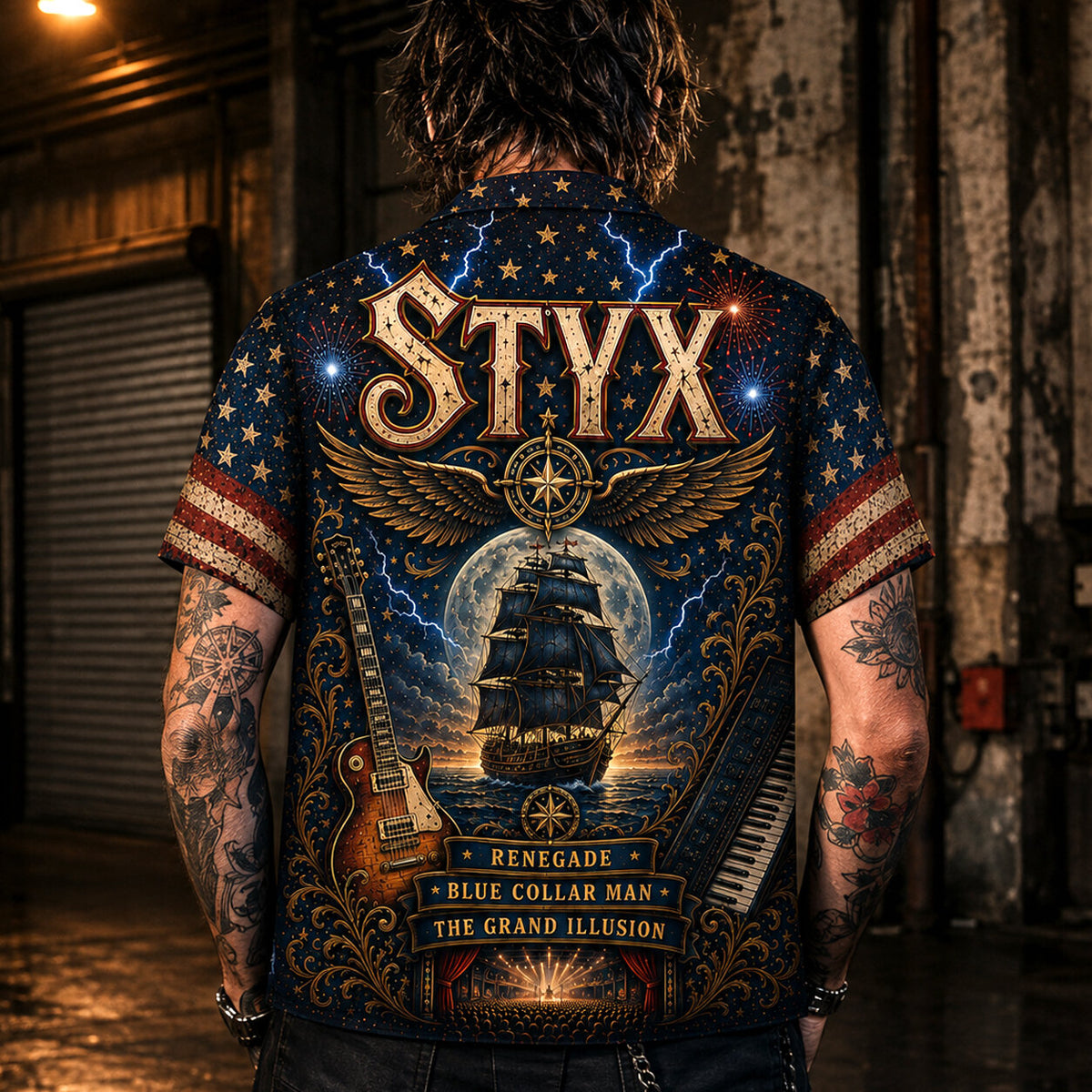 Styx Band Hawaiian Shirt, Come Sail Away Rock Button Up, Grand Illusion Music Fan Gift