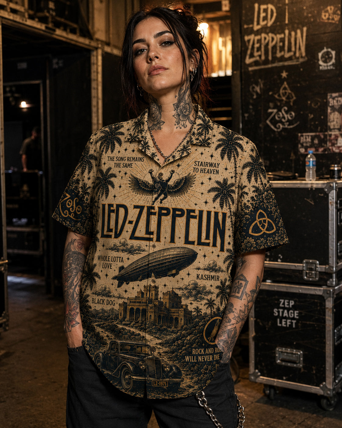 Led Zeppelin Stairway to Heaven Hawaiian Shirt, Stairway to Heaven Rock Button Up, IV Classic Album Fan Gift