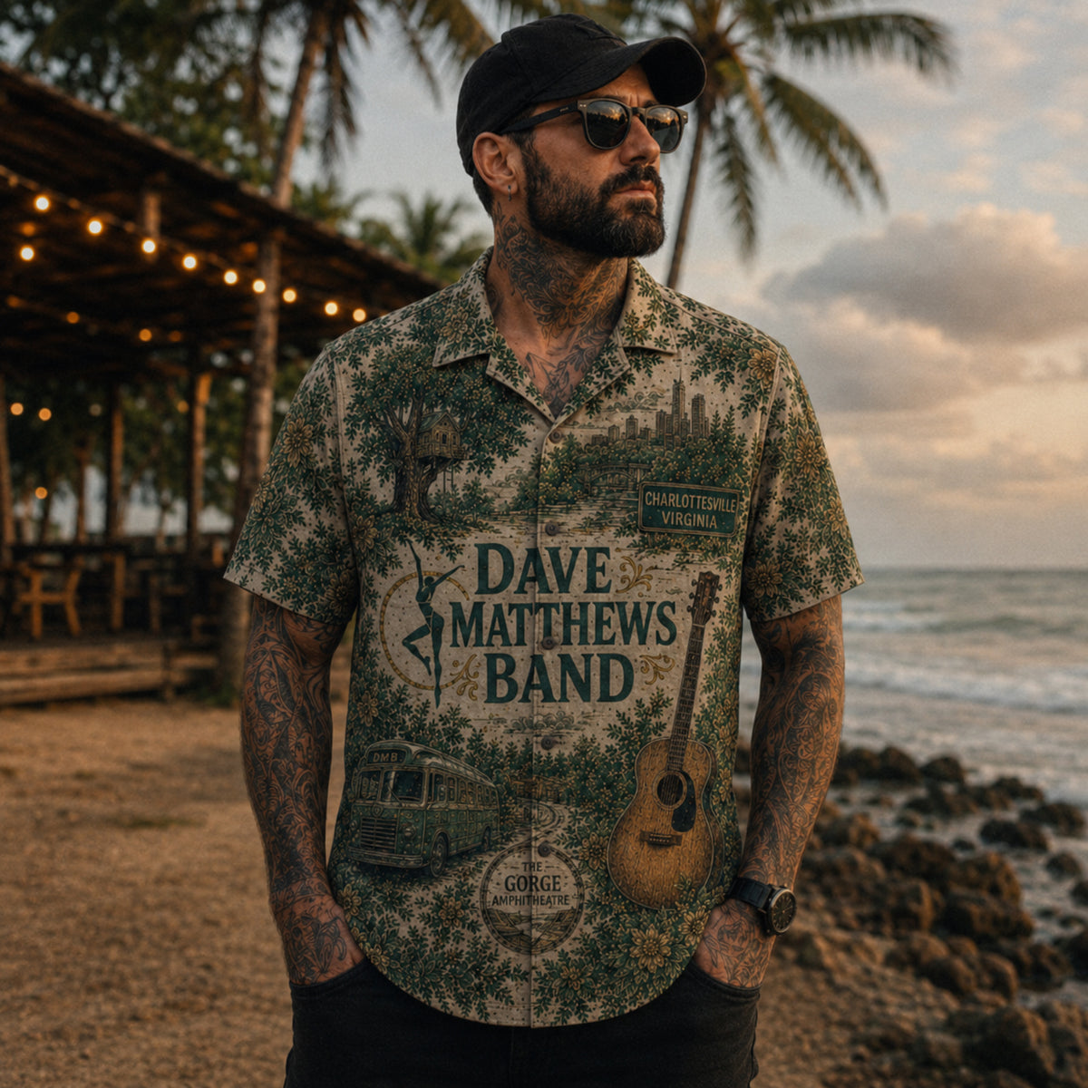 Dave Matthews Luxury Hawaiian Shirt, Crash Jam Rock Button Up, Live Concert Music Fan Gift