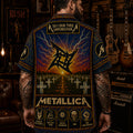 Metallica Stained Glass Hawaiian Shirt, Stage Ready Rock Button Up, Festival Music Collector Gift