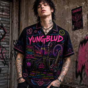 Yungblud Hawaiian Shirt, Alternative Punk Pop Button Up, Modern Rock Music Fan Gift