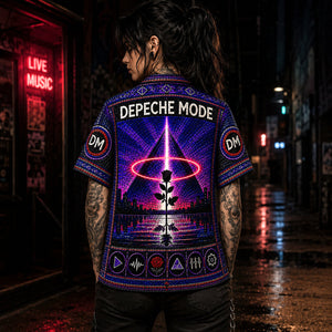 Depeche Mode Hawaiian Shirt, Enjoy the Silence Synth Button Up, Violator New Wave Fan Gift
