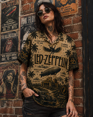 Led Zeppelin Stairway to Heaven Hawaiian Shirt, Stairway to Heaven Rock Button Up, IV Classic Album Fan Gift
