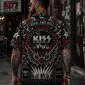 KISS Luxury Hawaiian Shirt, Destroyer Glam Rock Button Up, Detroit Rock City Fan Gift