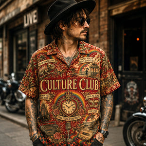 Culture Club Hawaiian Shirt, Karma Chameleon Pop Button Up, Boy George New Wave Fan Gift