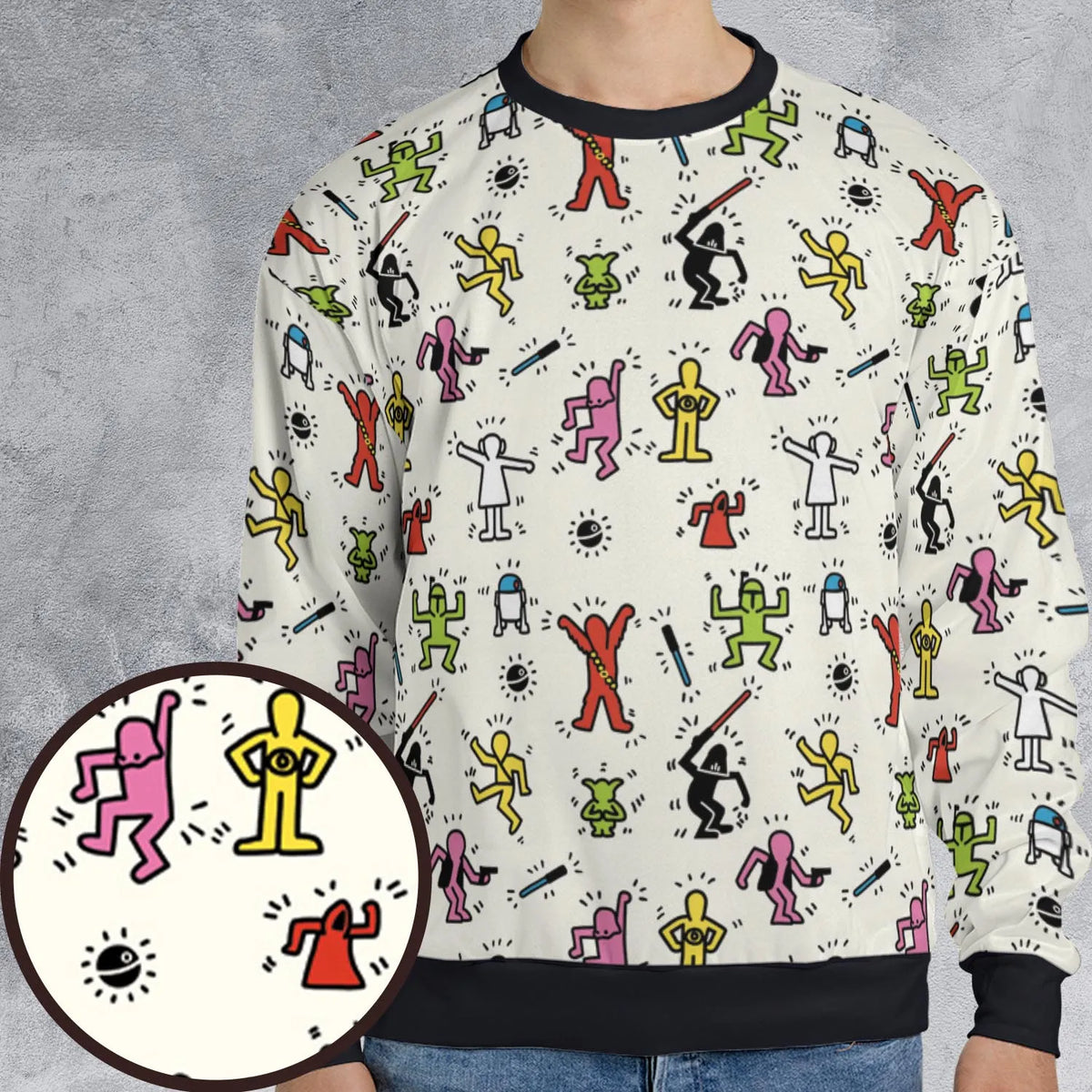 Pop Wars Star Wars Pop Art Pattern All-over Print Sweatshirt