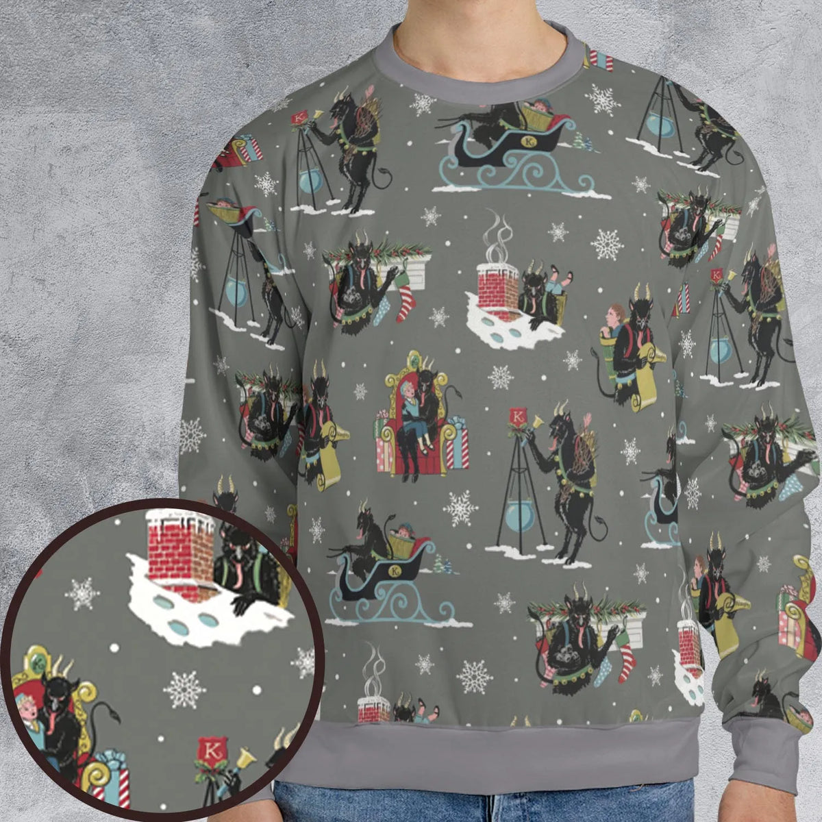 Unusual Christmas Krampus All-over Print Sweatshirt
