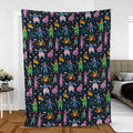 Clowns Popcorn Killer Klowns from Outer Space Pattern Fleece Blanket