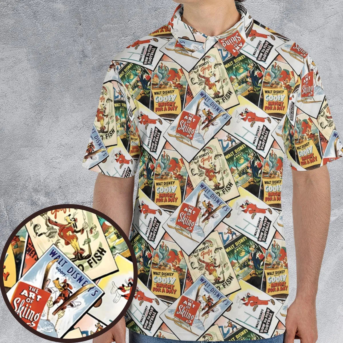 Goofy Vintage Posters AOP Men/Women Polo Shirt