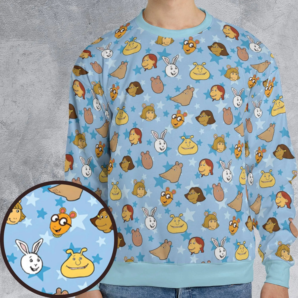Arthur Characters All-over Print Sweatshirt