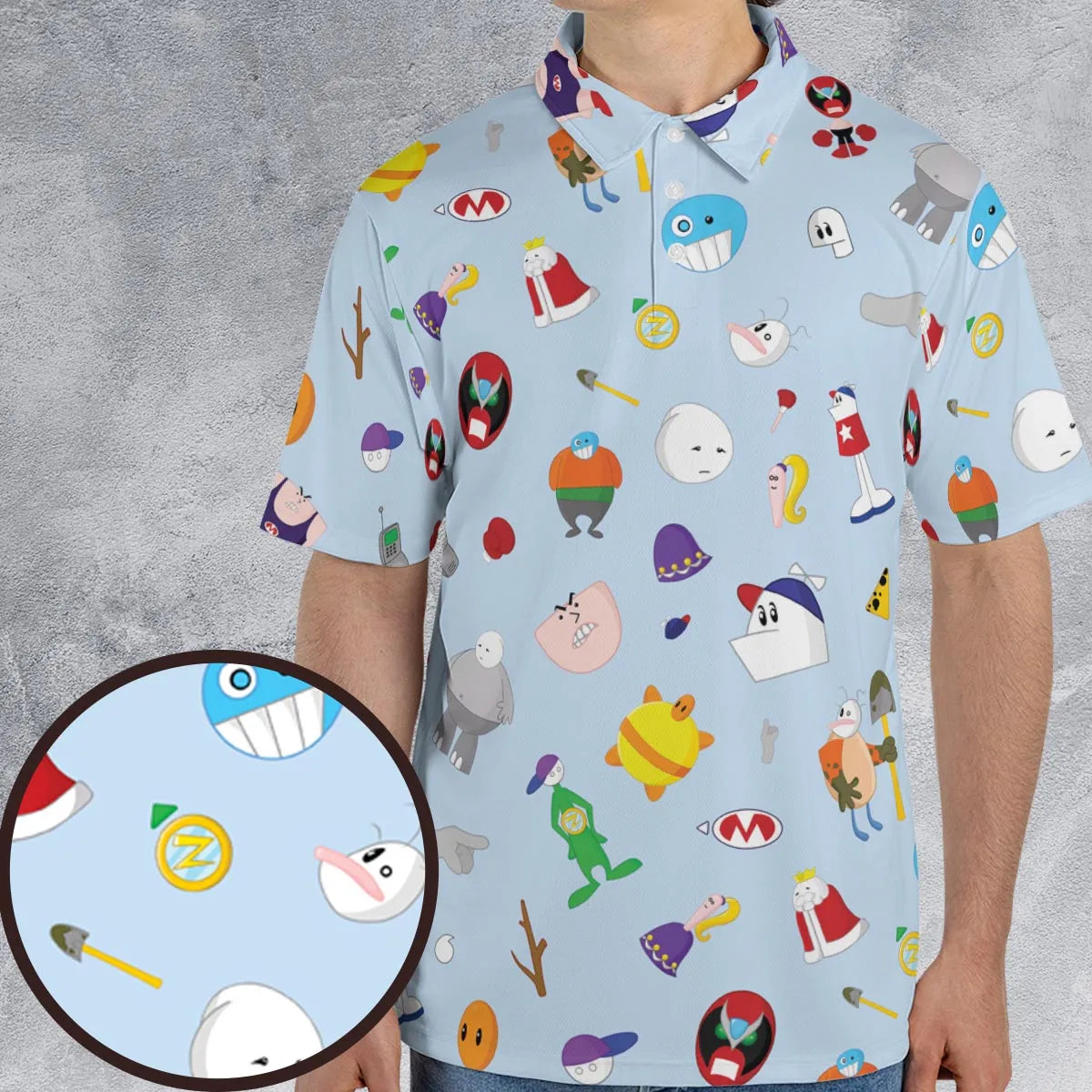 Homestar Runner Main Cast AOP Men/Women Polo Shirt