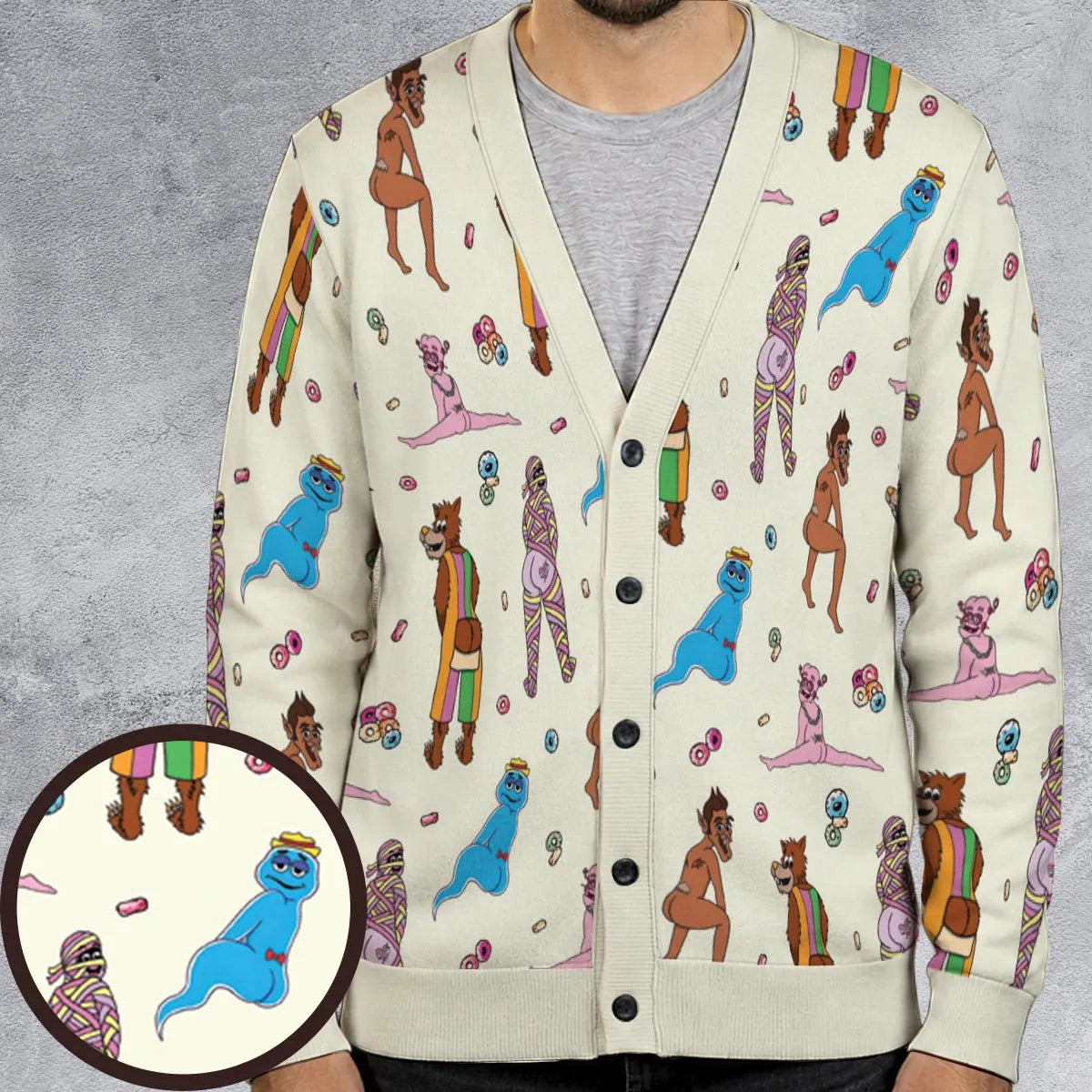 Cereal Monster Breakfast Cardigan