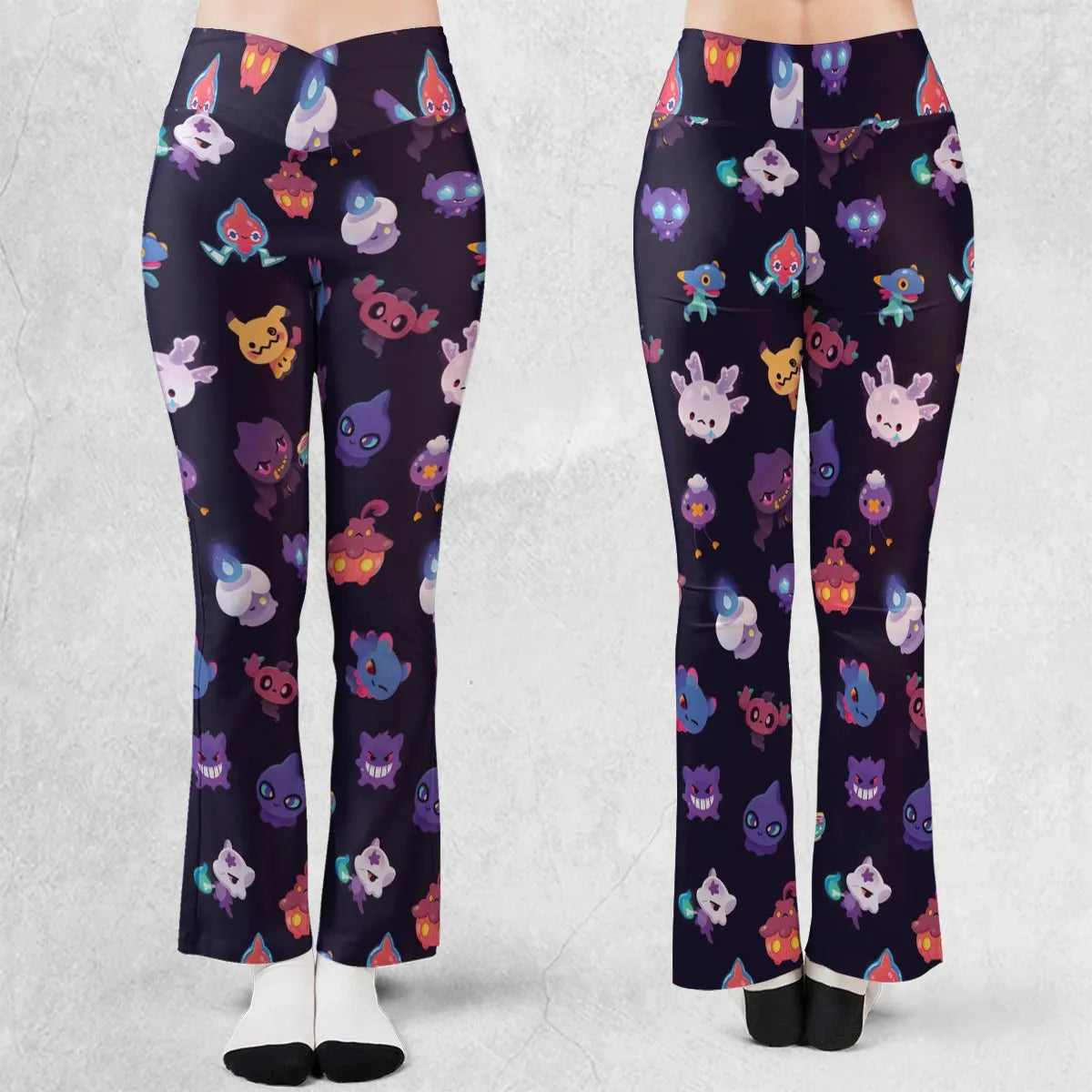 Cute Ghost Type Flare Leggings
