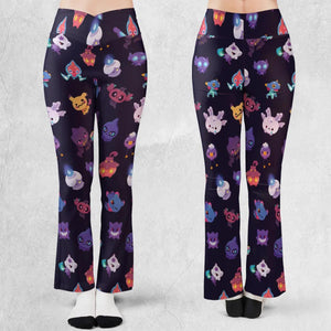 Cute Ghost Type Flare Leggings