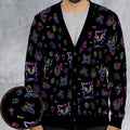 Neon Gastly Haunter Gengar Pokemon Cardigan