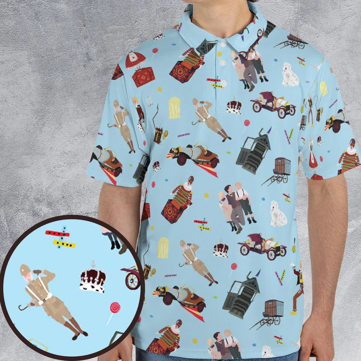 Chitty Chitty Bang Bang Patterns AOP Men/Women Polo Shirt
