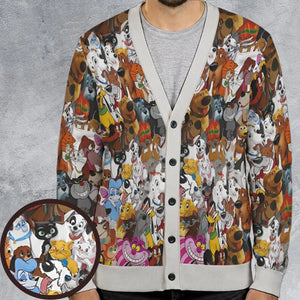 Dog and Cat Collage Cardigan