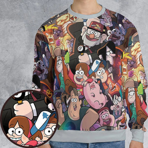 Gravity Falls Characters Pattern All-over Print Sweatshirt