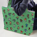 Baseball Mascot Pattern Large Tote Bag