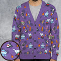 Team Purple Pokemon Pattern Cardigan