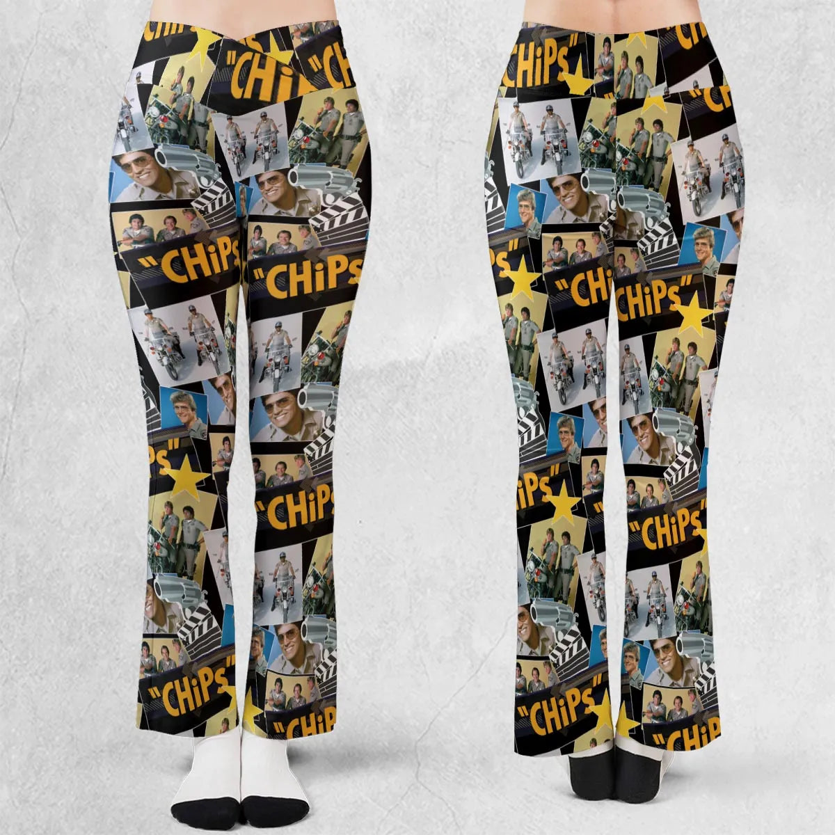70s Flashback Chips Flare Leggings