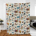 The Pebbles and Bamm Bamm Show Characters Fleece Blanket