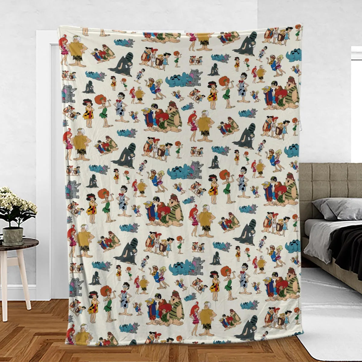 The Pebbles and Bamm Bamm Show Characters Fleece Blanket