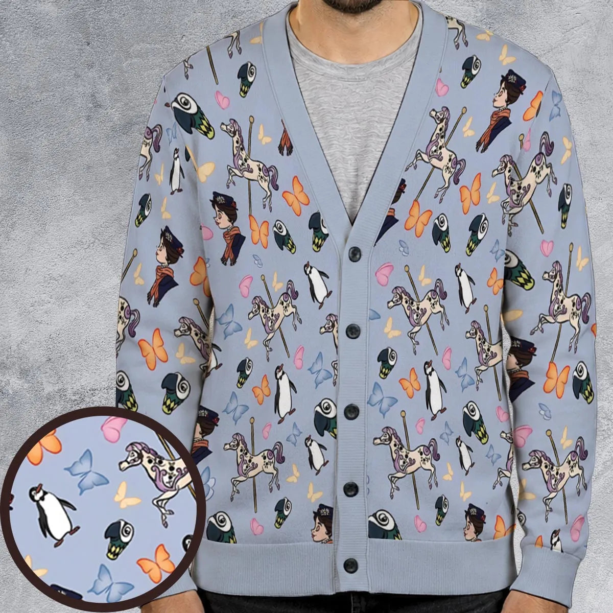 Mary Poppins pattern Cardigan