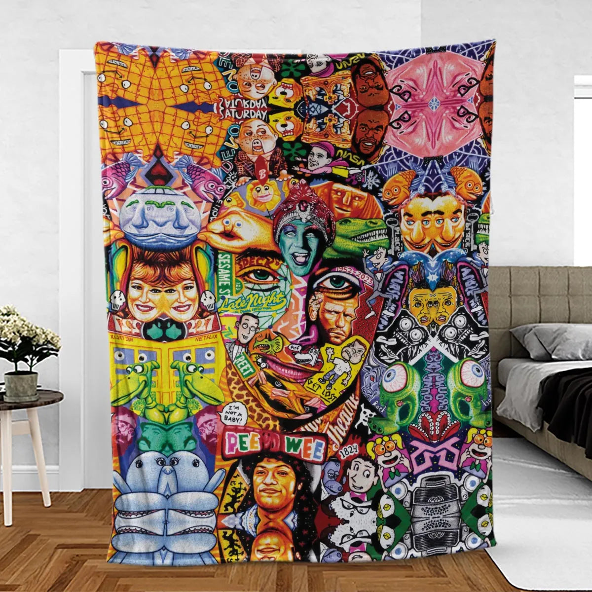 Scavenger Hunt Pee Wee Herman Fleece Blanket
