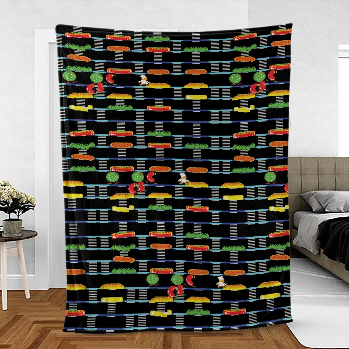 BurgerTime Arcade Game Fleece Blanket