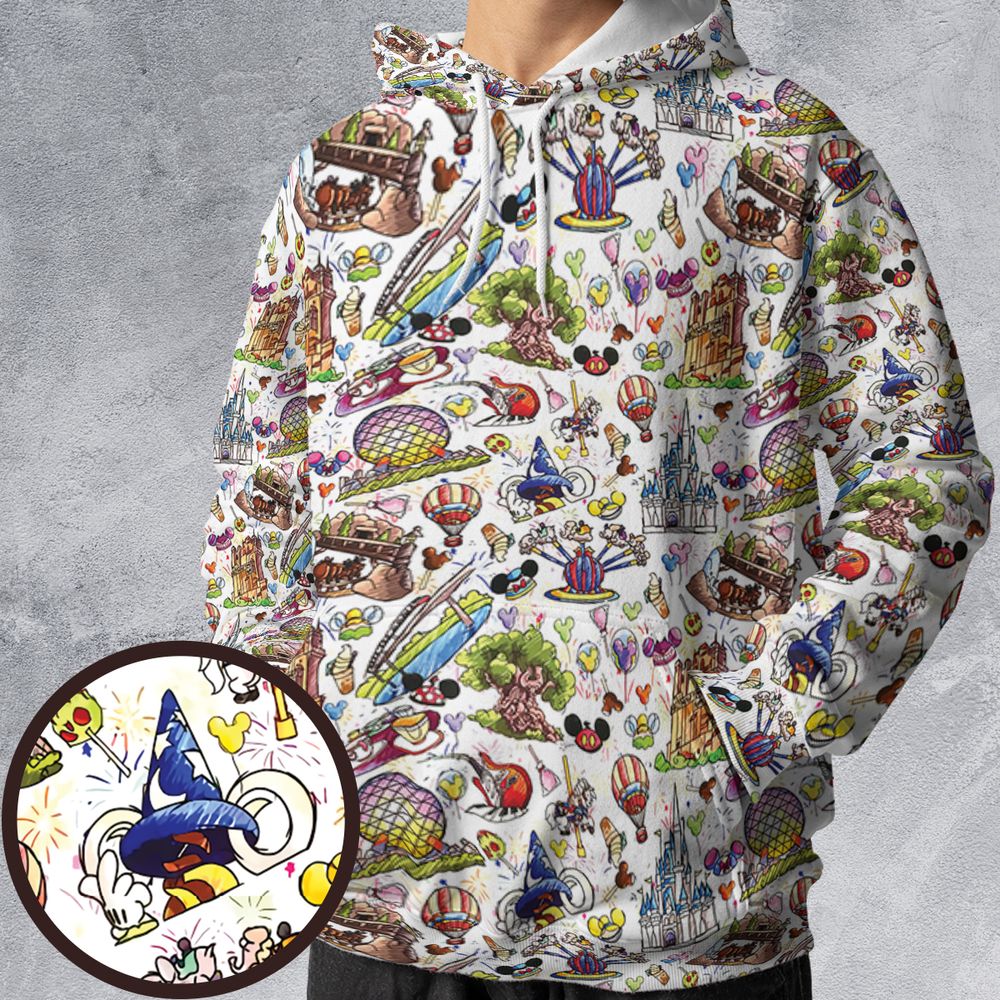 All-over Print Hoodie - 7TP21XA1 -  - 1