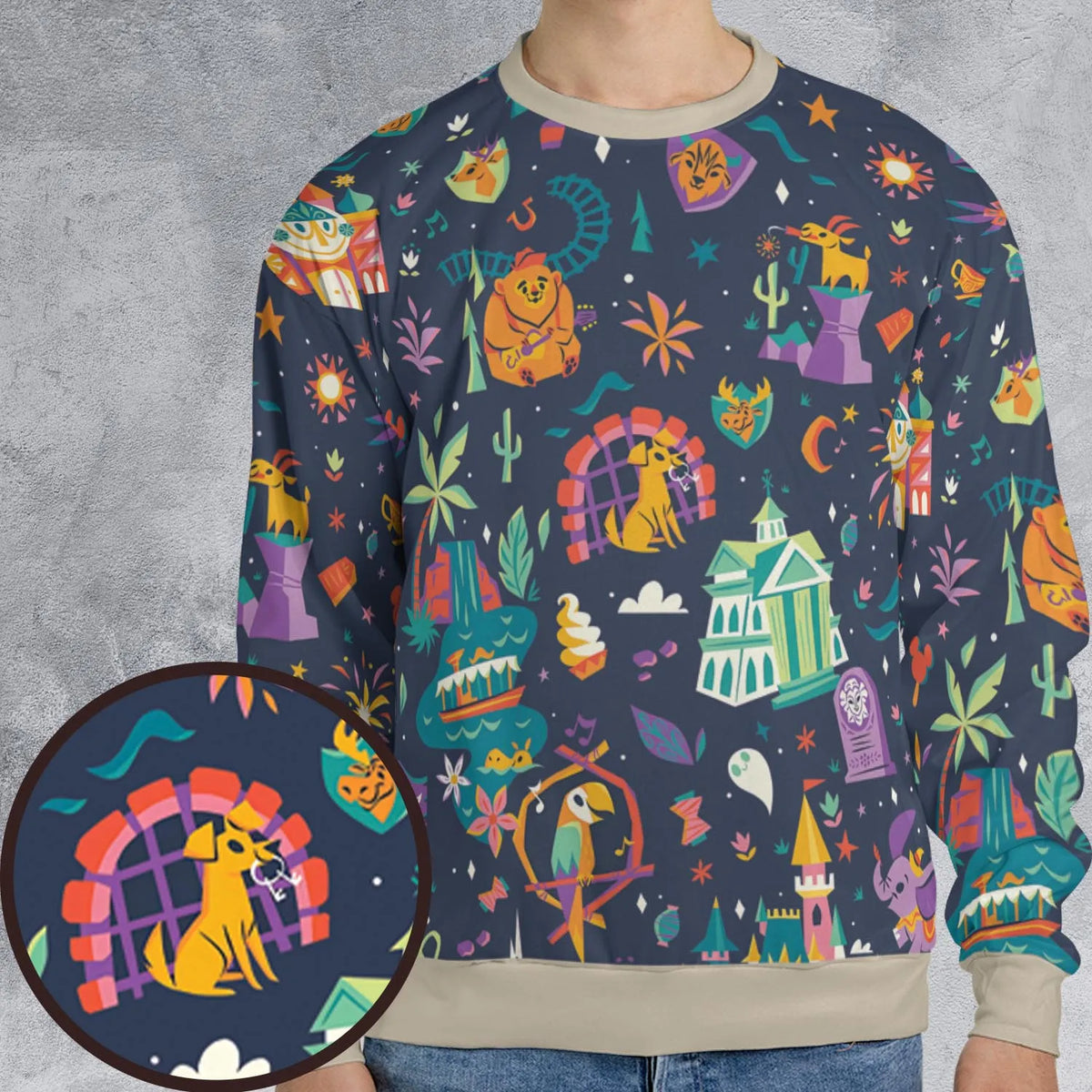 Magic Kingdom Theme All-over Print Sweatshirt