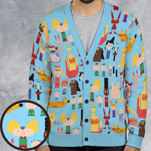 90's Carton Pixel Cardigan