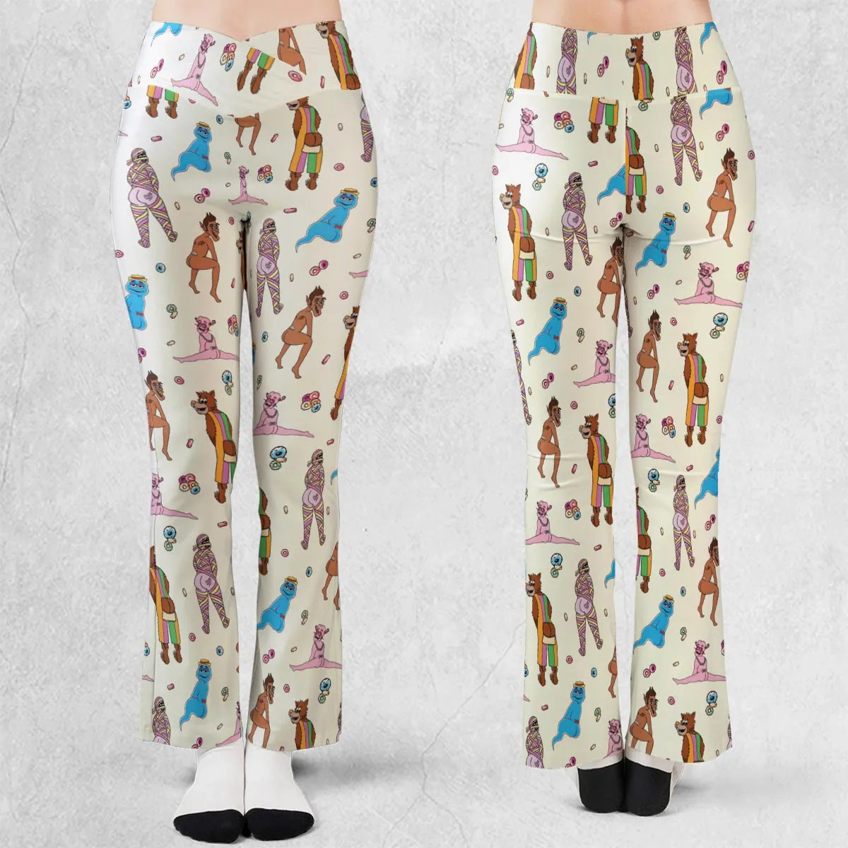 Cereal Monster Breakfast Flare Leggings