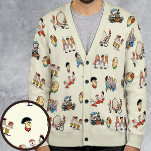 Three Stooges Cartoon 1965 Cardigan